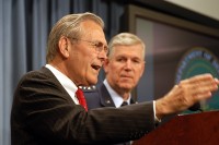 Rumsfeld and Myers at the April 25, 2003 News Briefing